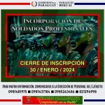 INCORPORACIÓN DE SOLDADOS PROFESIONALES