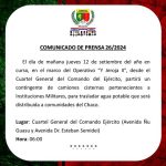 🇵🇾 | 𝐂𝐎𝐌𝐔𝐍𝐈𝐂𝐀𝐃𝐎 𝐃𝐄 𝐏𝐑𝐄𝐍𝐒𝐀 | #EjércitoParaguayo #ComprometidoConSuPueblo