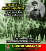 ANIVERSARIO DEL PASO A LA ETERNIDAD DEL TTE 1° ADOLFO ROJAS SILVA