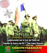 𝐀𝐍𝐈𝐕𝐄𝐑𝐒𝐀𝐑𝐈𝐎 𝐃𝐄 𝐂𝐎𝐍𝐃𝐄𝐂𝐎𝐑𝐀𝐂𝐈𝐎́𝐍 𝐂𝐎𝐍 𝐋𝐀 𝐂𝐑𝐔𝐙 𝐃𝐄𝐋 𝐂𝐇𝐀𝐂𝐎 𝐃𝐄𝐋 𝐏𝐀𝐁𝐄𝐋𝐋𝐎́𝐍 𝐃𝐄 𝐆𝐔𝐄𝐑𝐑𝐀 𝐃𝐄𝐋 𝐑𝐂 𝟏 “𝐂𝐍𝐄𝐋 𝐕𝐀𝐋𝐎𝐈𝐒 𝐑𝐈𝐕𝐀𝐑𝐎𝐋𝐀“
