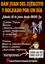 ¡Viví la Tradición y el Orgullo de Ser Soldado por un Día! 🎉 San Juan del Ejército – Sábado 28 de junio 🪖