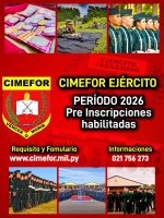PRE INSCRIPCION CIMEFOR – EJERCITO